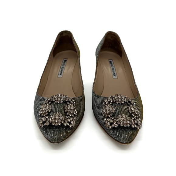 MANOLO BLAHNIK Hangisi Glitter 50mm - Picture 7 of 9